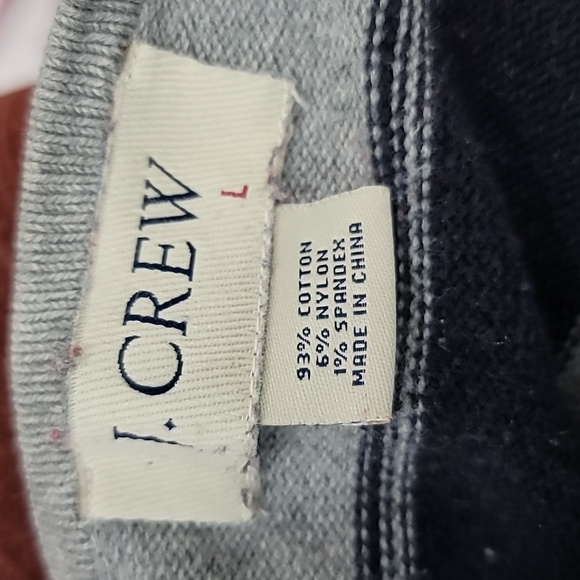 J.CREW Vintage Blue and Gray Crew Neck Sweater Size L - Picture 5 of 5